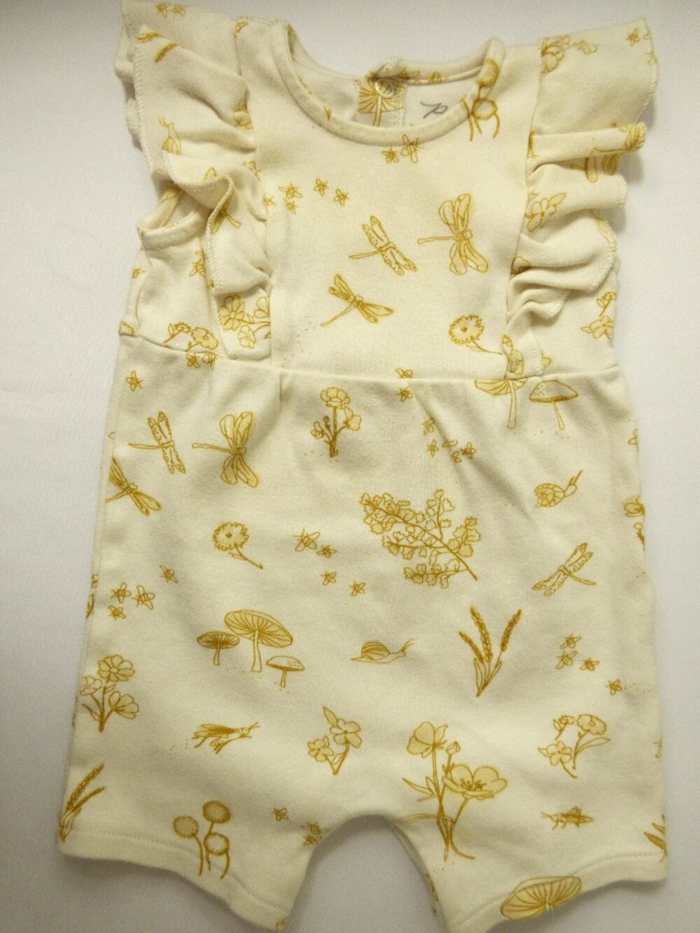Pehr Firefly & Mushroom Organic Cotton Romper, Size 0-3 Months
